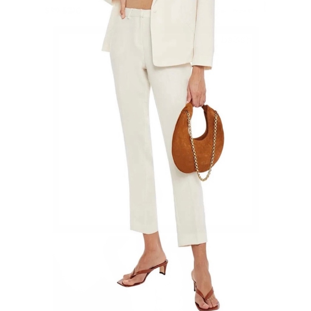 NEW BA&SH BEIGE CROPPED SLIM LEG PANTS